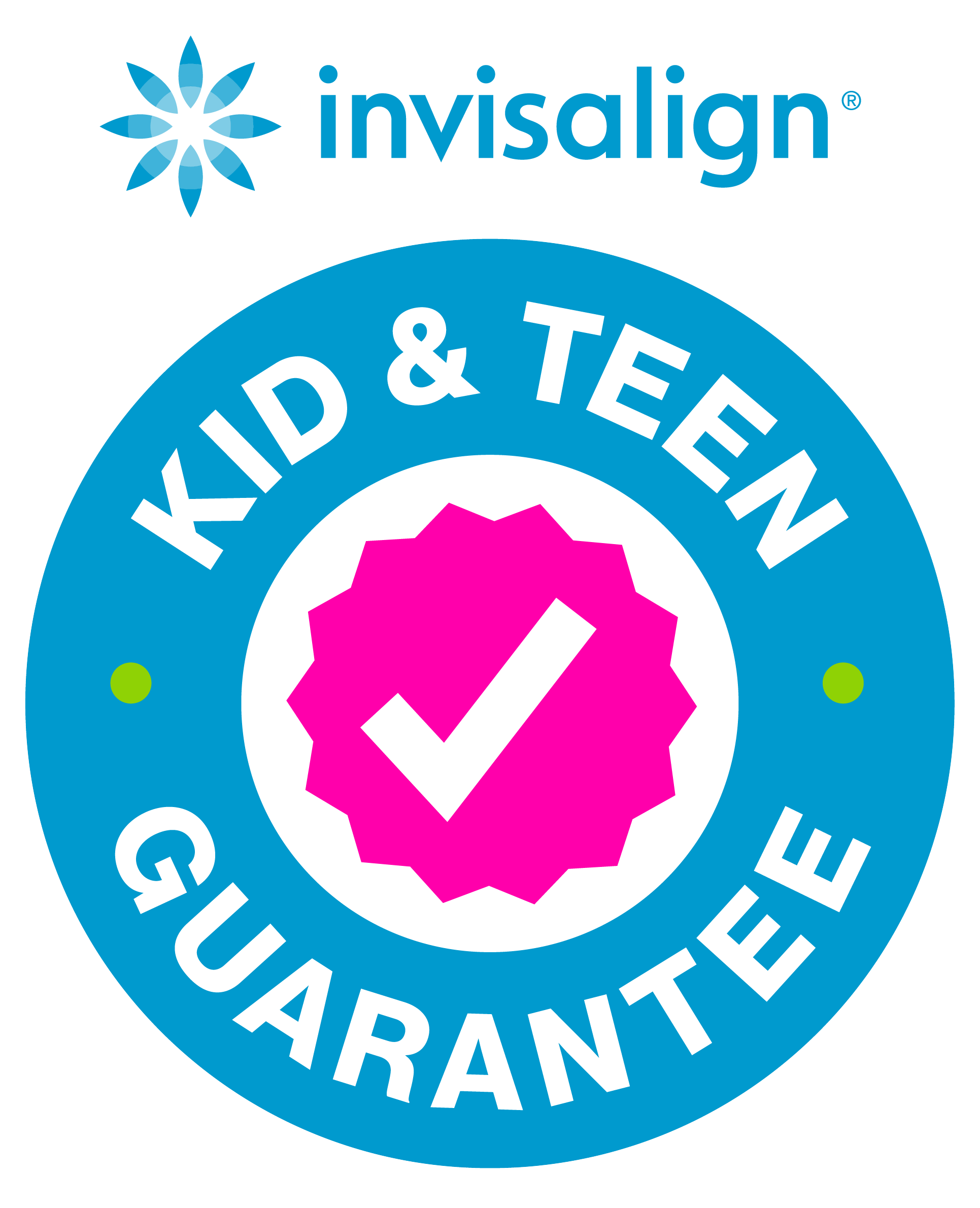 Invisalign Kid and Teen Guarantee badge at Buffalo Grove Orthodontics